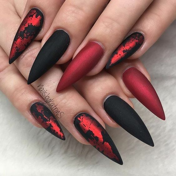45 Charming Matte Nail Designs To Try This Fall; Nail designs fall; matte nails for long or short nails; acrylic matte nails; coffin matte nails; round matte nails; ombre matte nails.