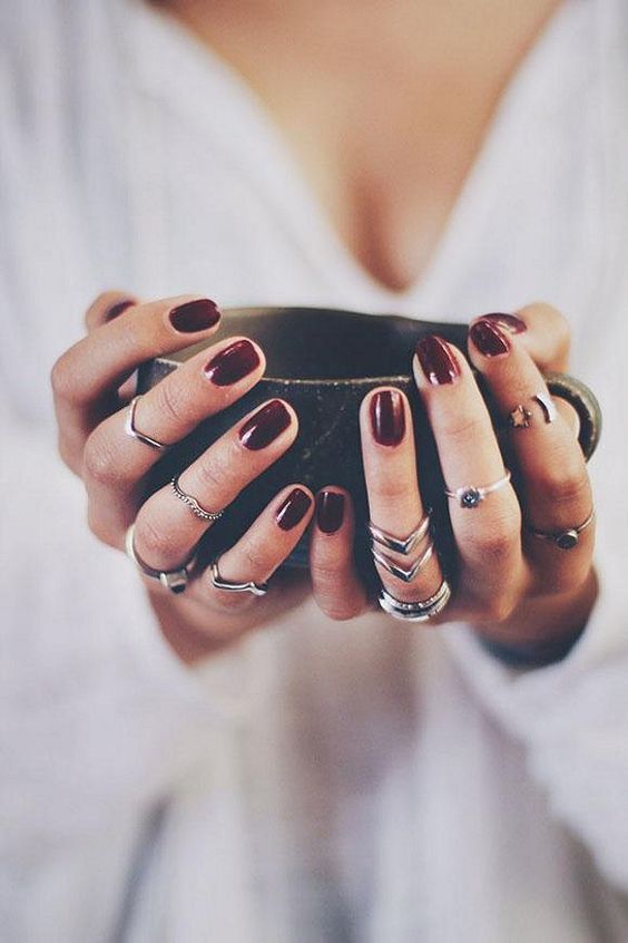 45 Simple and Charming Wine Red Nail Art Designs; Fall burgundy nails;Wine Red Stiletto Nails;Burgundy Wine Nail Color | Long Square Coffin Acrylic Nails | Shimmer Nail Art and Nail Design;Wine Red acrylic nails；dark burgundy red nail polish