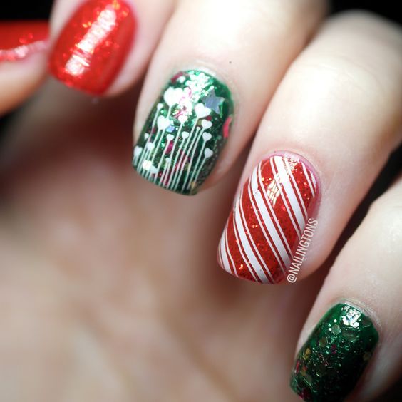 50+ Easy and Eye-catching Christmas Nail Designs - Page 10 of 57 ...