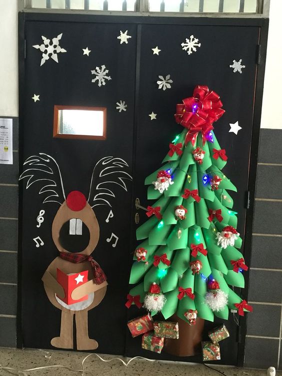door christmas inspiration cute decoration holiday seshell decorating