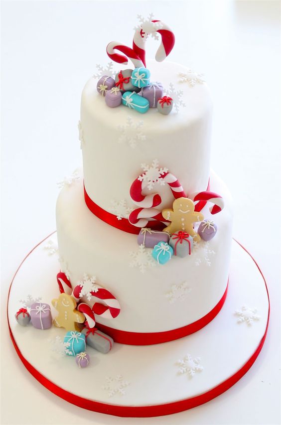 Christmas cakes decorating easy; Christmas cake ideas and designs; Christmas wedding cake; Christmas tree cake; birthday cake.