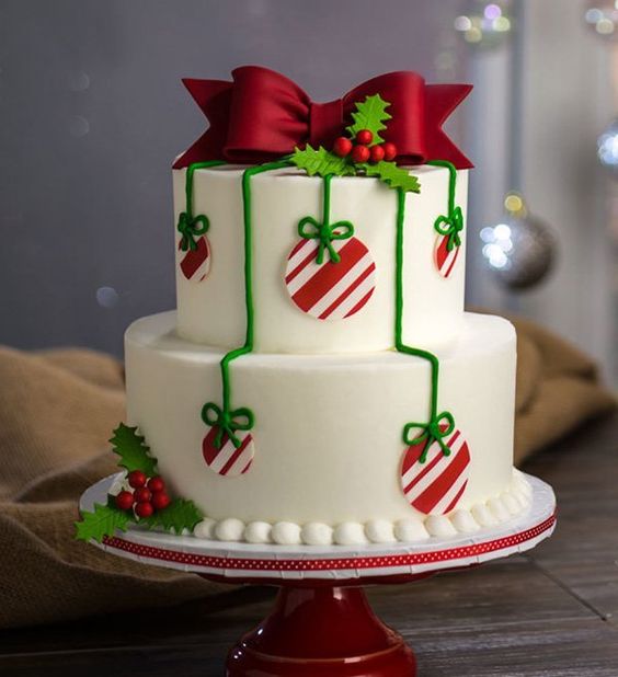 Christmas cakes decorating easy; Christmas cake ideas and designs; Christmas wedding cake; Christmas tree cake; birthday cake.