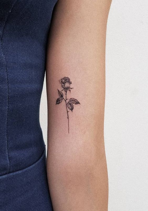 55 Awesome Tiny Rose Tattoos for Women - Page 52 of 54 ...