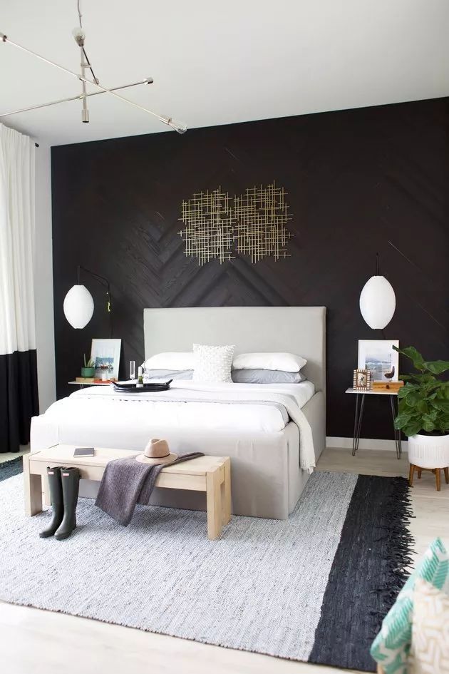 40+ Elegant Black Bedroom #bedroom #blackbedroom 