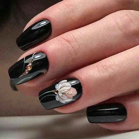 60+ Cool Black Nail Designs to Try Now - Page 12 of 62 - SeShell Blog
